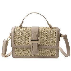 6836 ’s Trendy Straw Shoulder Bag Straw Crossbody Bags Summer Clutch Purse
